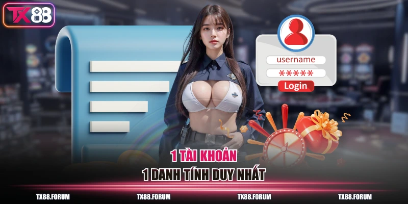 1 tài khoản - 1 danh tính duy nhất