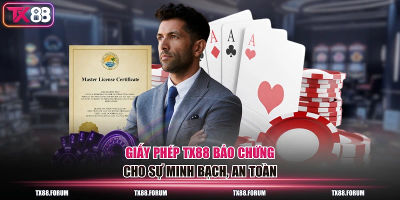 TX88 12 Giấy phép TX88 bảo chứng cho sự minh bạch, an toàn