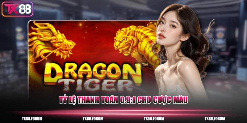 Rồng Hổ TX88 - Chi Tiết Luật Chơi Và 8 Kiểu Cược Cơ Bản 4 Tỷ lệ thanh toán 0.9:1 cho cược màu