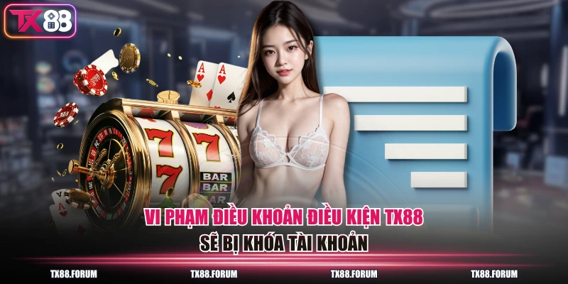 Vi phạm điều khoản điều kiện TX88 sẽ bị khóa tài khoản